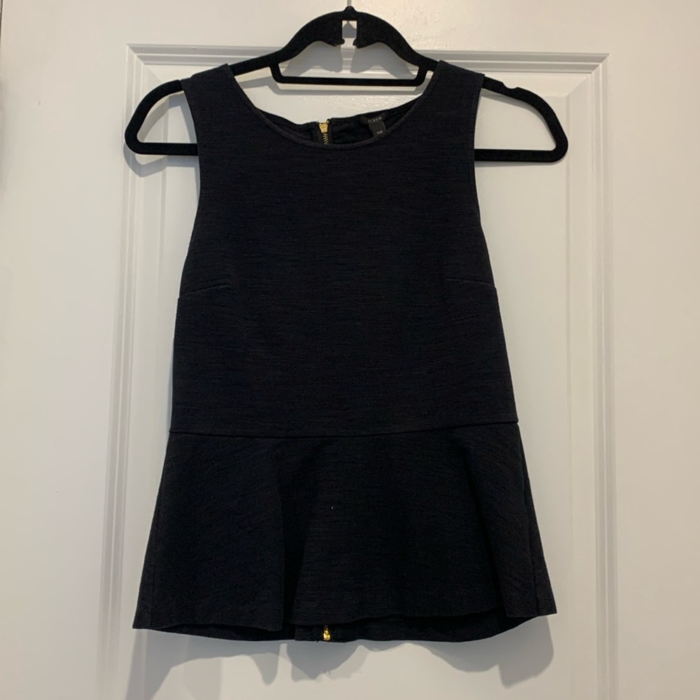 Black J Crew Peplum Top